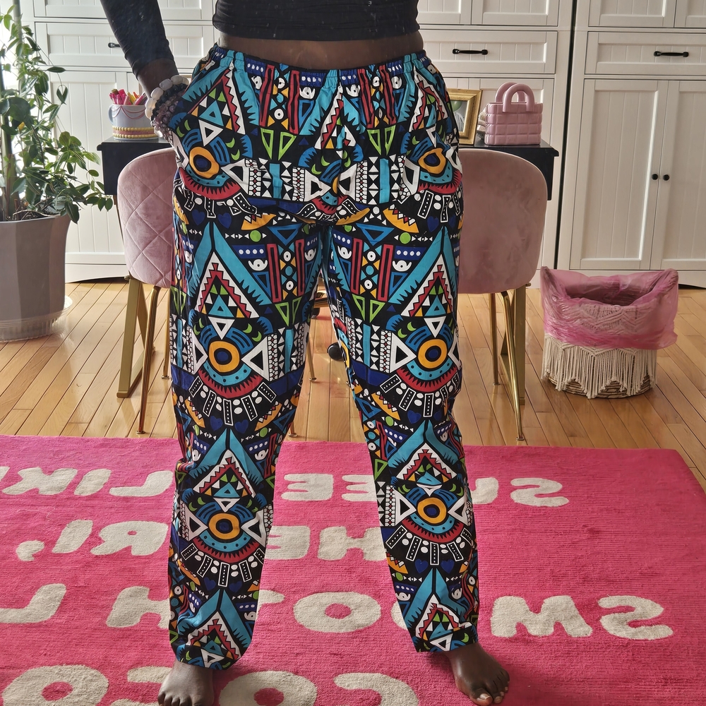 Colorful Geometric Print Pants - Picture 5 of 8